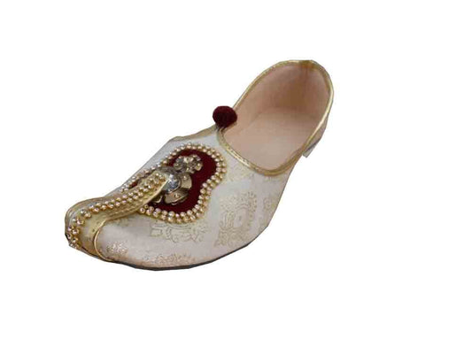 By Kalra Creations Men Shoes Wedding Groom Mojaries Indian Handmade Khussa Flip-Flops Flat Jutties US 6-12