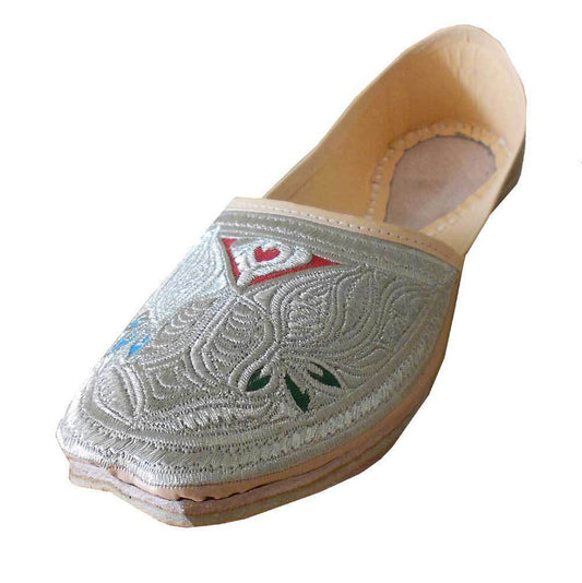 By Kalra Creations Men Shoes Indian Wedding Leather Mojaries Leather Khussa Handmade Groom Flip-Flops Flat US 9