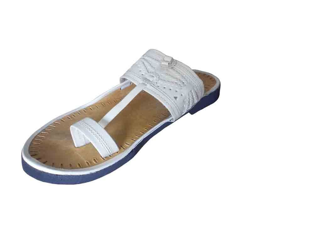 Men Slippers Traditional Indian Handmade Leather Mojaries Casual Khussa Flip-Flop Flat US 7-9