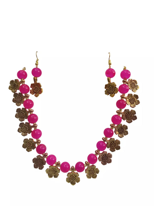 Women Jewellery Necklace Stylish Gold Plated Antique Wedding Girls Pendant Set By Kalra Creations