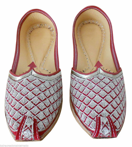 Men Shoes Wedding Leather Mojaries Punjabi Indian Wedding Jutties Loafers & Slip Ons Flip-Flops Flat US 8