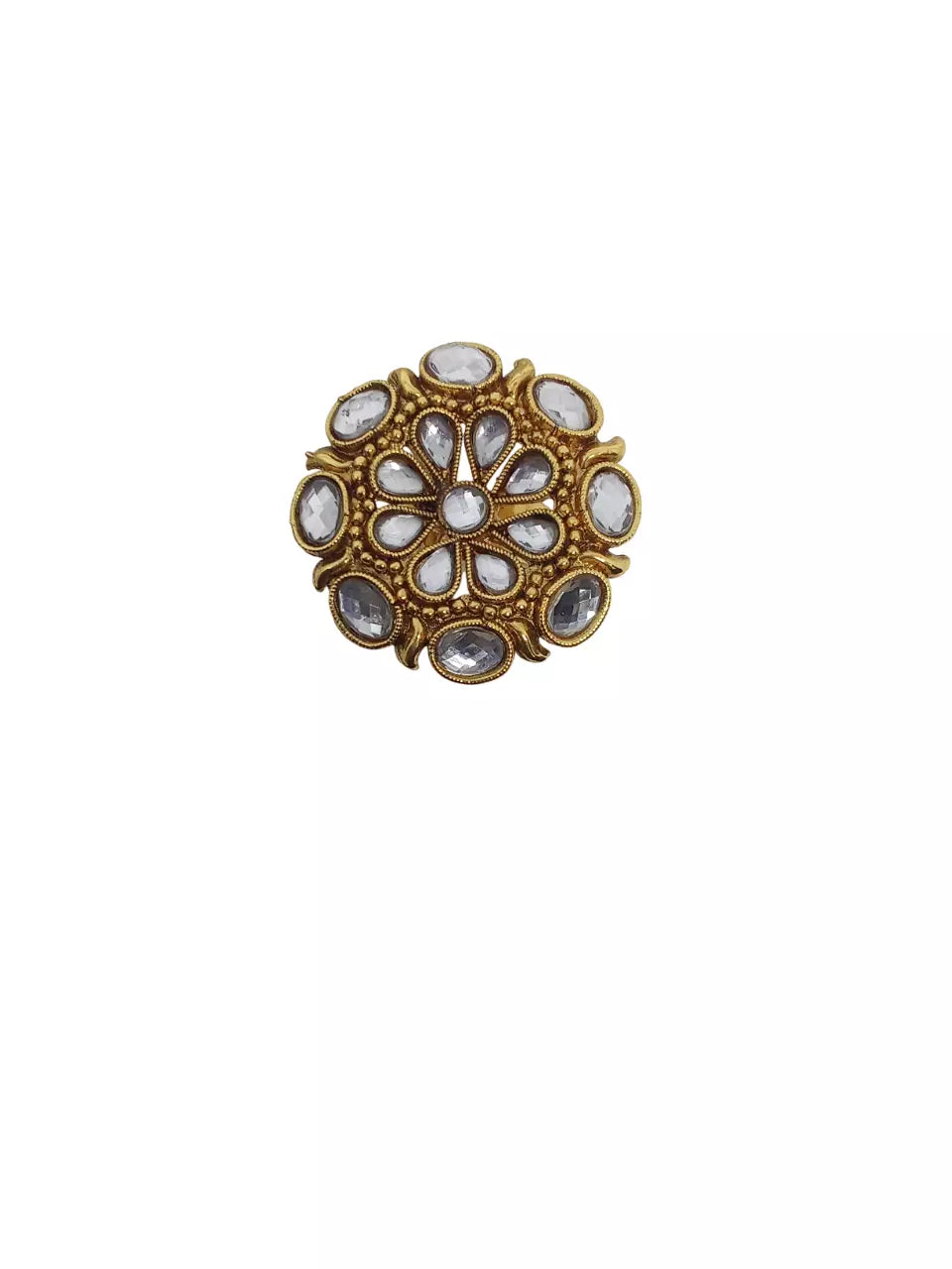 Style Speaks India Polki Adjustable Kundan Rings for Women Bollywood