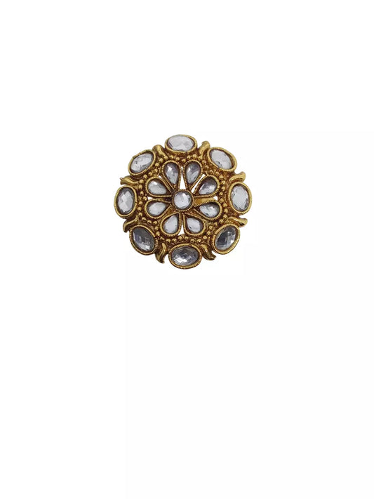 Style Speaks India Polki Adjustable Kundan Rings for Women Bollywood