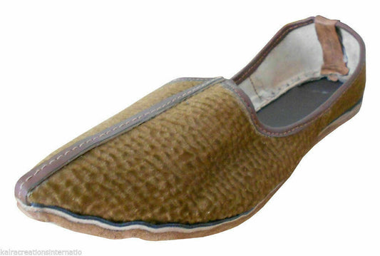 By Kalra Creations Men Shoes Ethnic Handmade Leather Jutties Loafers Khussa Indian Mojaries Flip-Flop Flat US 7/8