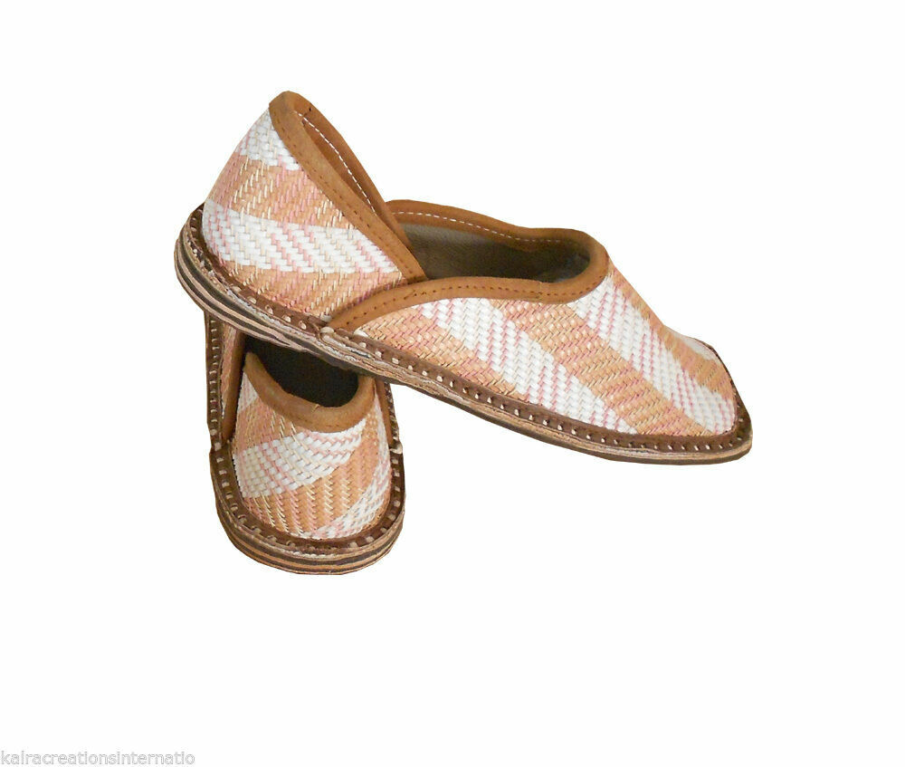Men Shoes Indian Handmade Mojaries Traditional Multi-Color Jutties Loafers Khussa Flip-Flops Flat US 7