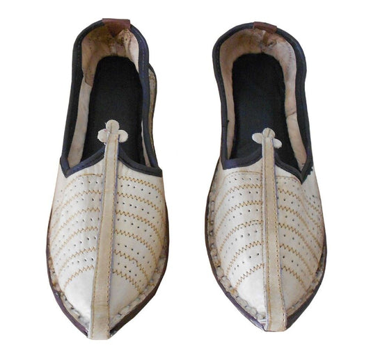 Men Shoes Traditional Leather Mojaries Indian Handmade Jutties Casual Flip-Flops Flat US 10