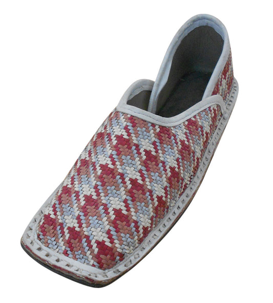 By Kalra Creations Men Shoes Leather Jutties Indian Multi-Color Handmade Boat Indian Mojaries Flip-Flops US 12