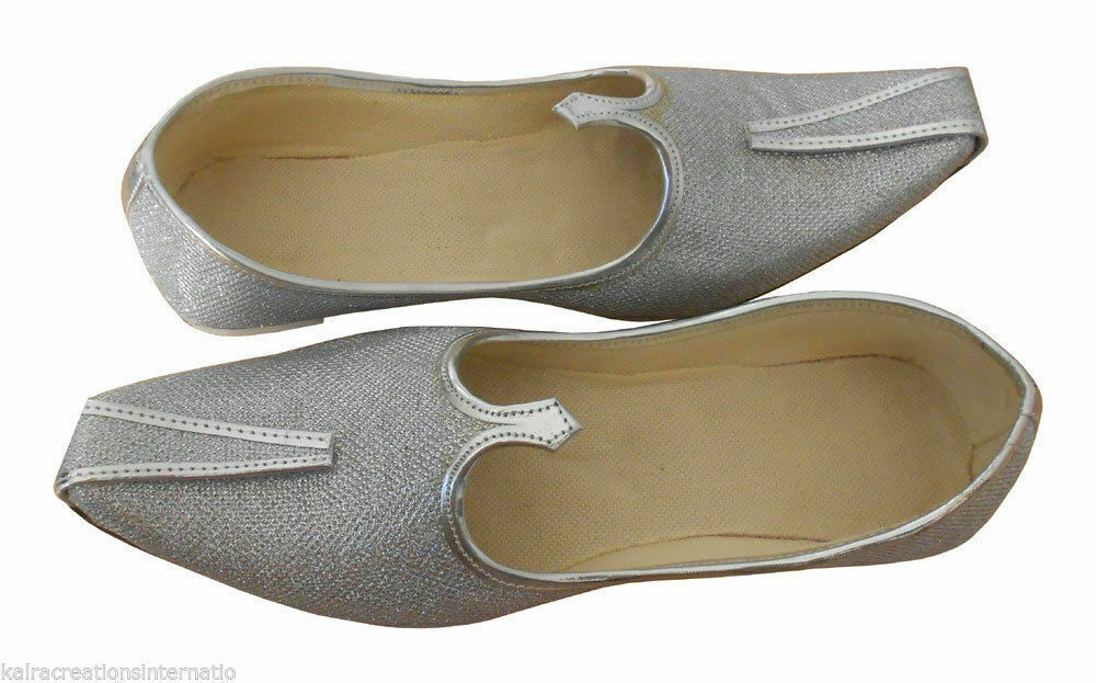 Men Shoes Indian Sherwani Khussa Jutties Handmade Groom Mojaries Flip-Flops Flat US 6/8