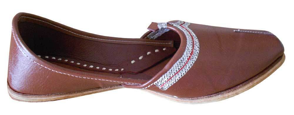 Men Shoes Casual Jutties Indian Khussa Handmade Leather Mojaries Flip-Flops Flat US 8-11