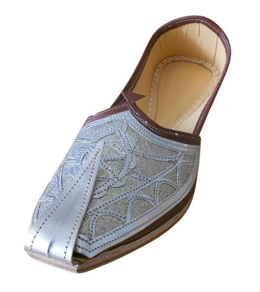 Men Shoes Traditional Leather Mojaries Handmade Brown Punjabi Punjabi Indian Jutties Flip-Flops Flat US 7-10