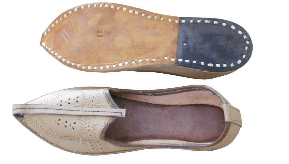 Men Shoes Traditional Mojaries Leather Loafers & Slip Ons Jutties Flip-Flop Flat US 7
