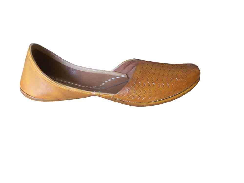 Men Shoes Mojaries Leather Mojaries Indian Loafers Handmade Brown Punjabi Jutties Flip-Flops Flat US 7-10