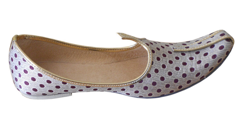 Men Shoes Indian Mojaries Sherwani Jutties Handmade Cream Groom Khussa Flip-Flops Flat US 6-12