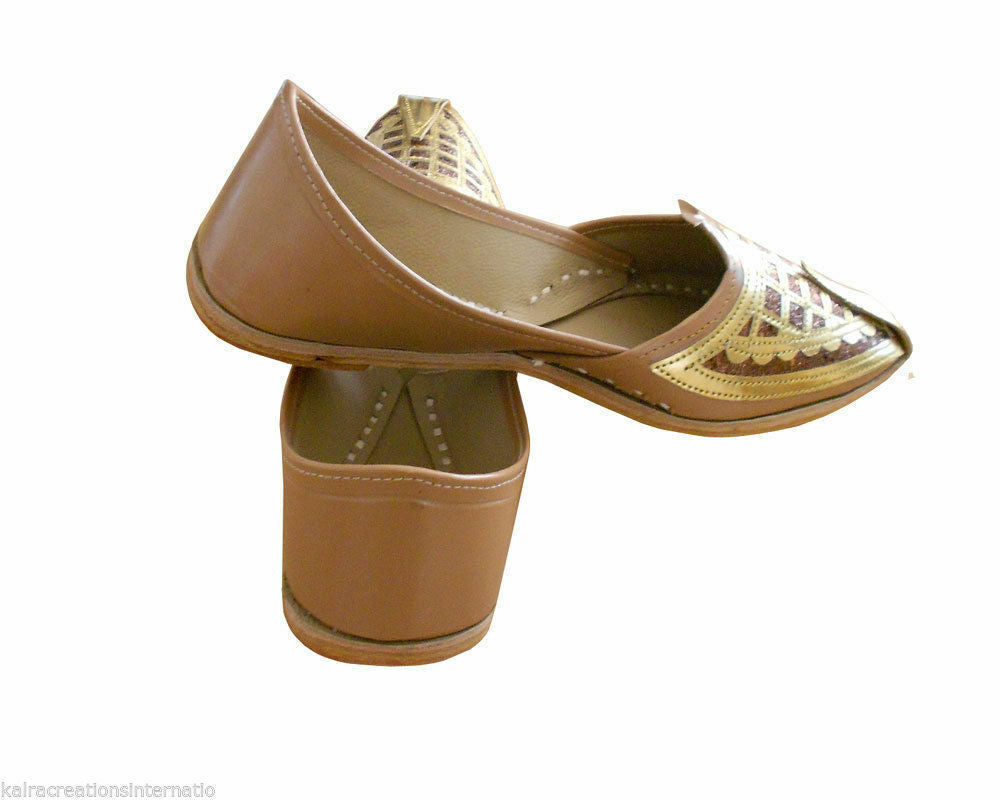 Men Shoes Indian Handmade Khussa Ethnic Leather Mojaries Loafers Traditional Jutties Flip-Flops US 6