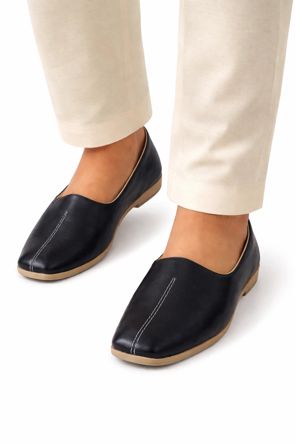 Casual Black Mojari Men Shoes Handmade Leather Jutti
