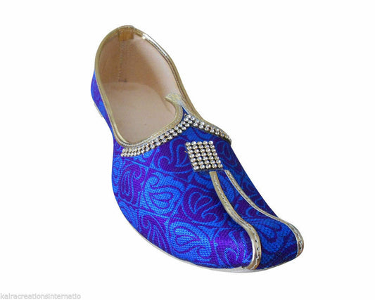 Men Shoes Traditional Indian Sherwani Jutties Handmade Mojaries Loafers & Slip Ons Flip-Flops Flat US 6