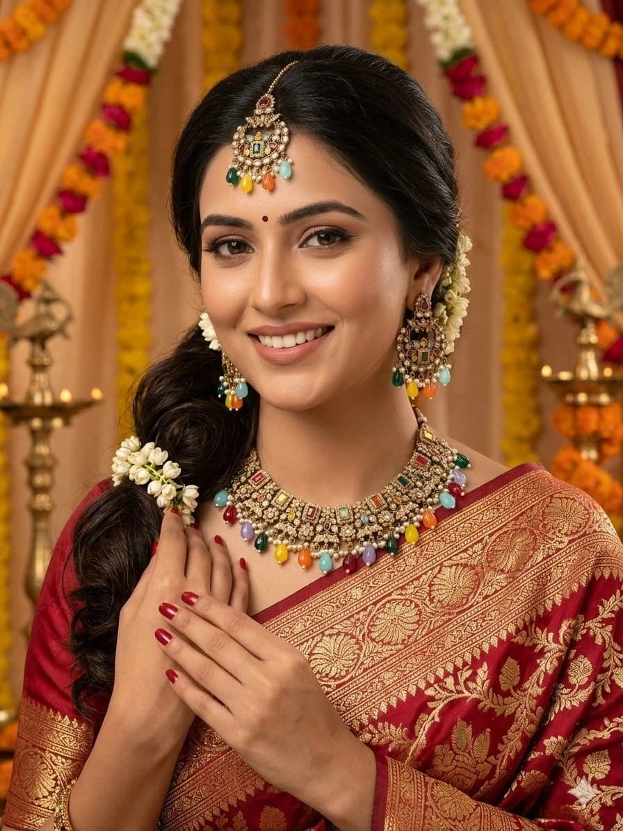 Pakistani Gold Plated Necklace Set for Women
