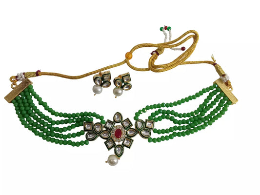 Women Jewellery Necklace Stylish Gold Plated Antique Wedding Girls Pendant Set By Kalra Creations