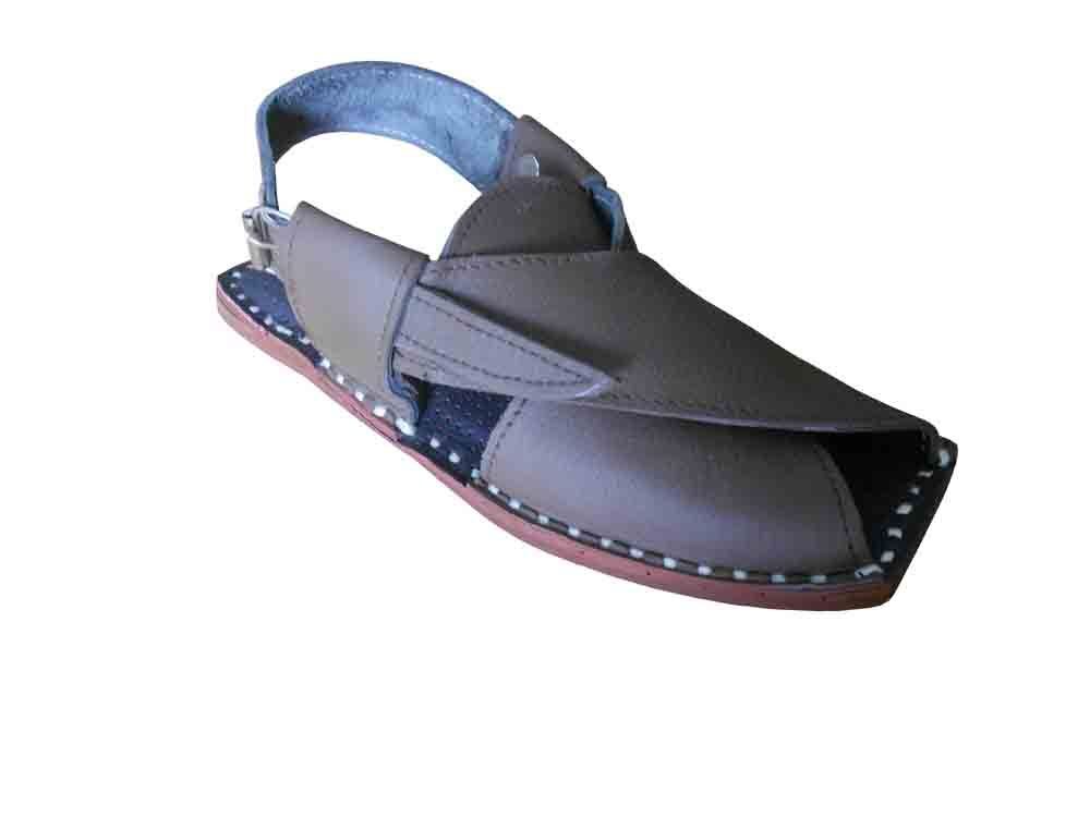 Men Shoes Indian Handmade Sandals Jutties Leather Khussa Brown Loafers Flip-Flops Flat US 9