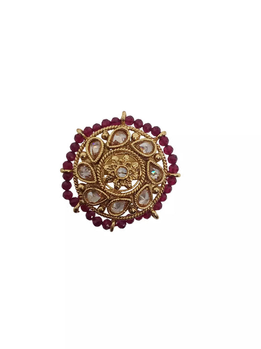 Style Speaks India Polki Adjustable Kundan Rings for Women Bollywood