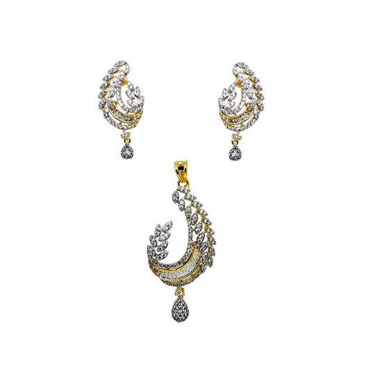 Women Pendant With Tops Earring Indian Bollywood Gold Plated Jerkin Nags Copper