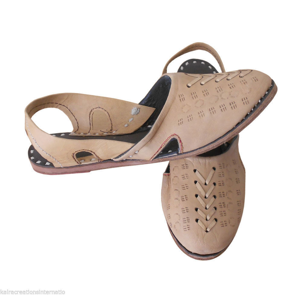 Women Shoes Indian Handmade Sandals Leather Casual Mojaries Flip-Flops Flat US 6