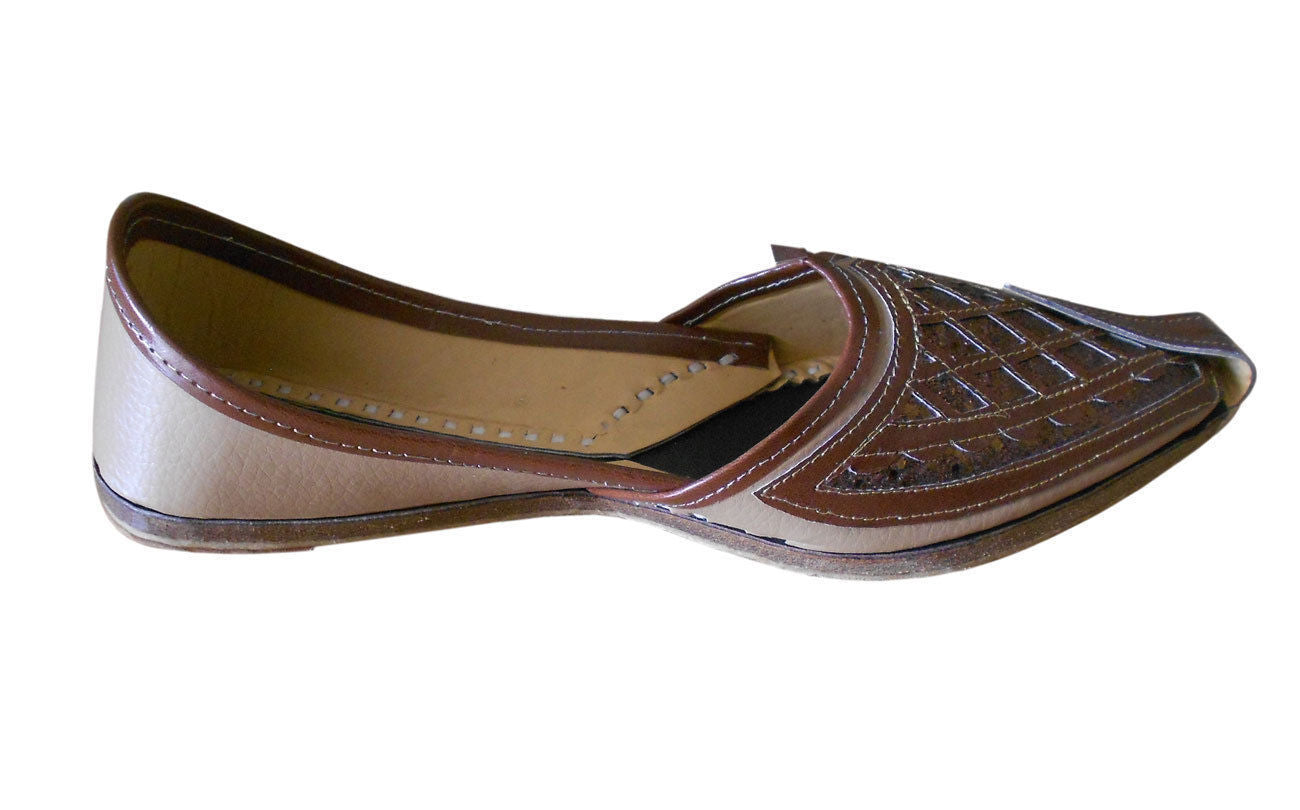 Men Shoes Indian Punjabi Mojaries Indian Handmade Punjabi Khussa Leather Jutties Flip-Flops US 7-9