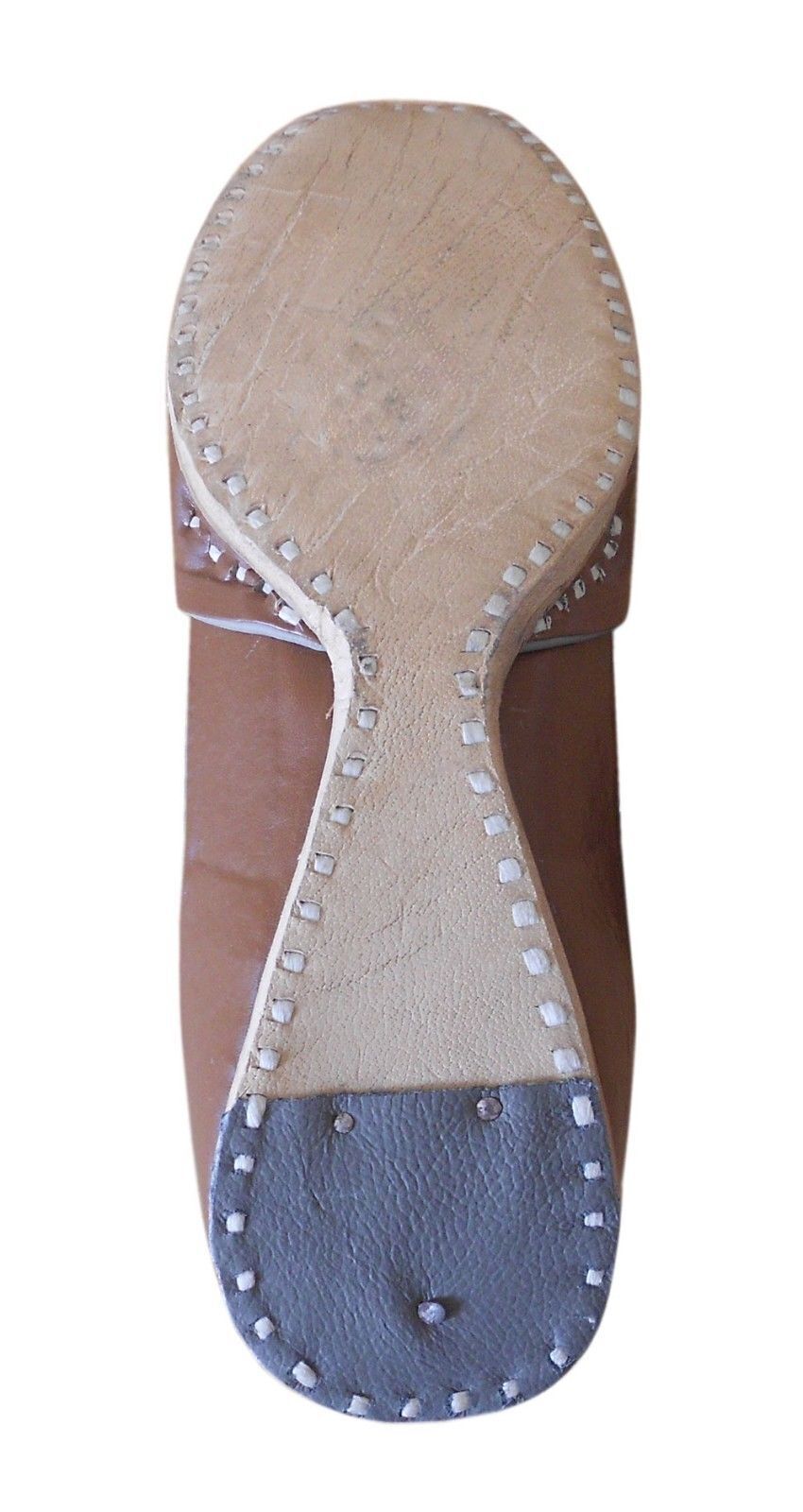 Men Shoes Indian Traditional Jutties Leather Mojaries Brown Flip-Flops US 8/9