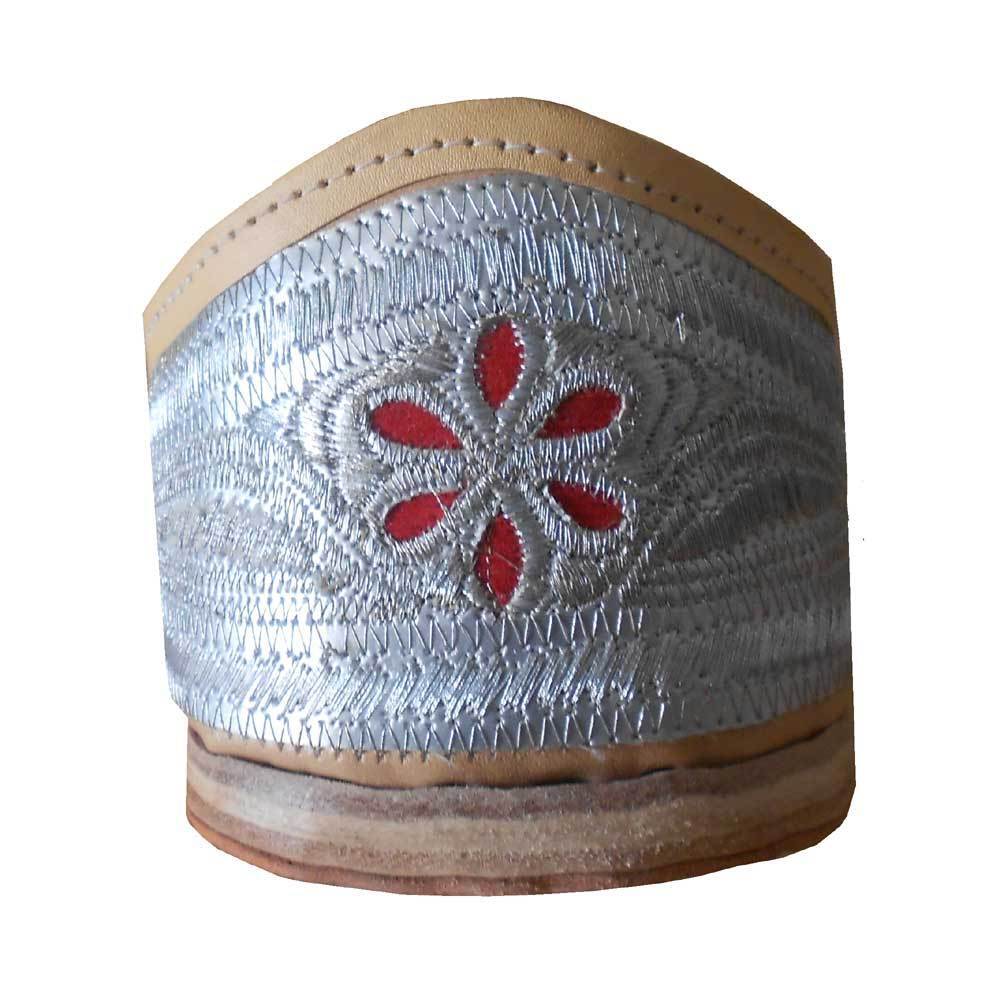 Men Shoes Traditional Leather Punjabi Espadrilles Handmade Cream With Silver Jutties Loafers & Slip Ons Flip-Flops Flat US 11