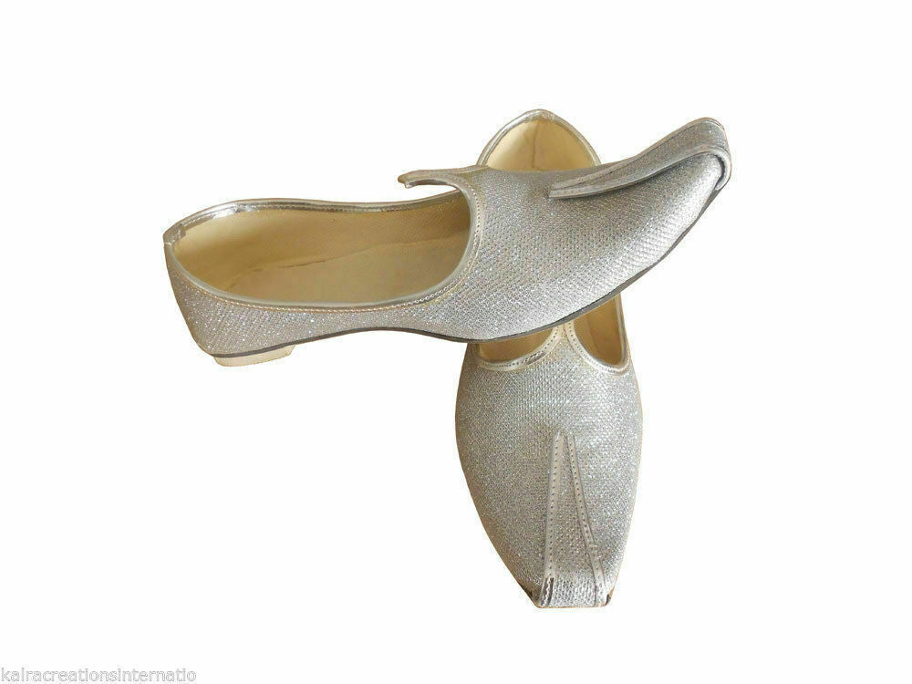 Men Shoes Indian Sherwani Khussa Jutties Handmade Groom Mojaries Flip-Flops Flat US 6/8