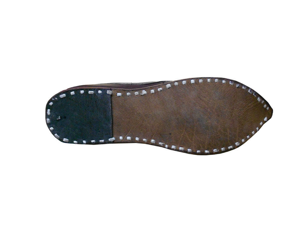 Men Shoes Jutties Traditional Handmade Leather Brown Mojaries Flip-Flops Flat US 7
