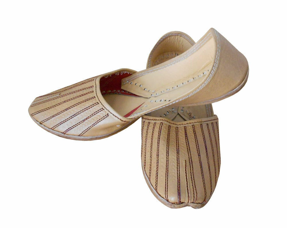 Men Shoes Traditional Handmade Loafers & Slip Ons Punjabi Camel Mojaries Flip-Flops Flat US 8