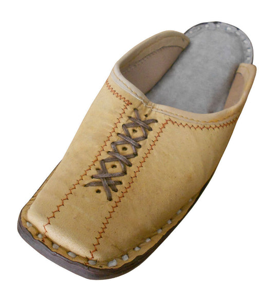 By Kalra Creations Men Slippers Leather Mojaries Handmade Camel Jutties Loafers & Slip Ons Flip-Flops Flat US 6-8