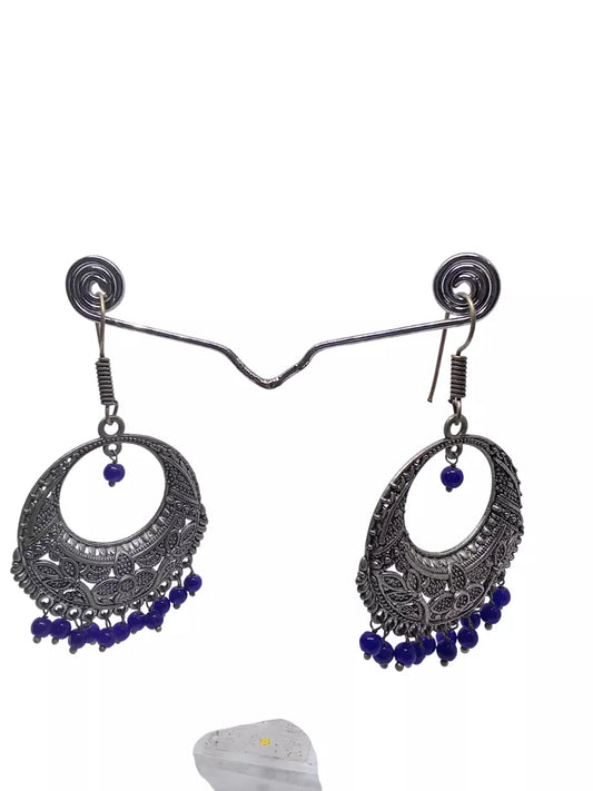 Women Silver Oxidised Earring Stud Earrings For Women And Girl By Kalra Creations