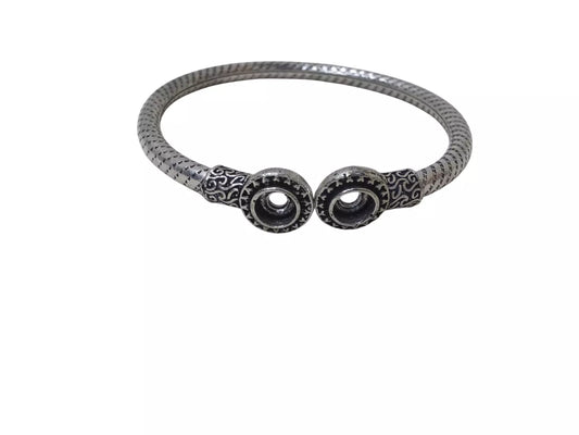 Bangles Women Brass Oxidised side openable Bracelet Brass By Kalra Creations