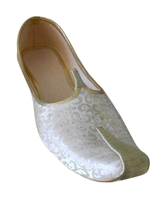 By Kalra Creations Men Shoes Indian Cream Jutties Loafers & Slip Ons Handmade Mojaries Flip-Flops Flat US 6-12