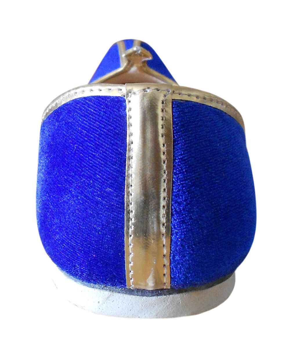 Men Shoes Sherwani Mojaries Indian Jutties Groom Blue Khussa Loafers & Slip Ons Flip-Flops Flat US 6-10