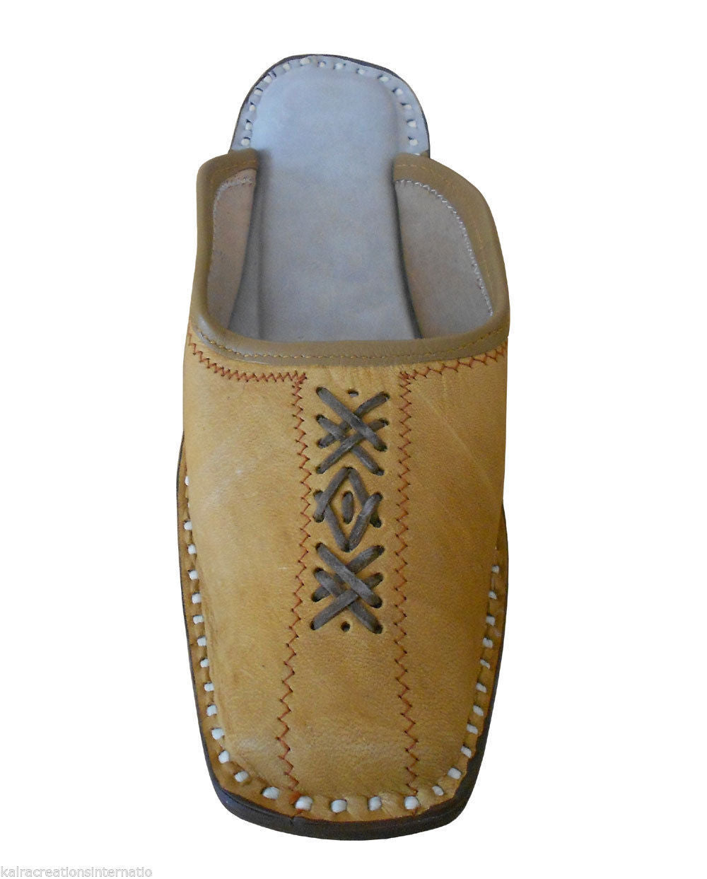 Men Slippers Traditional Camel Handmade Clogs Leather Khussa Camel Jutties Flip-Flops Flat US 6