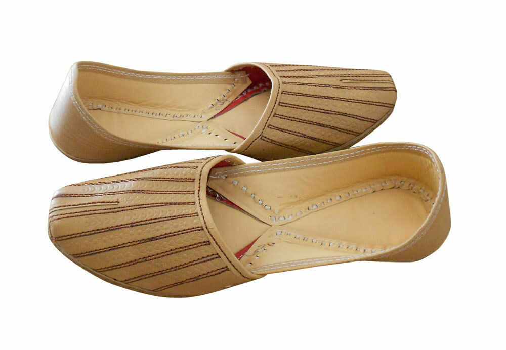 Men Shoes Traditional Handmade Loafers & Slip Ons Punjabi Camel Mojaries Flip-Flops Flat US 8