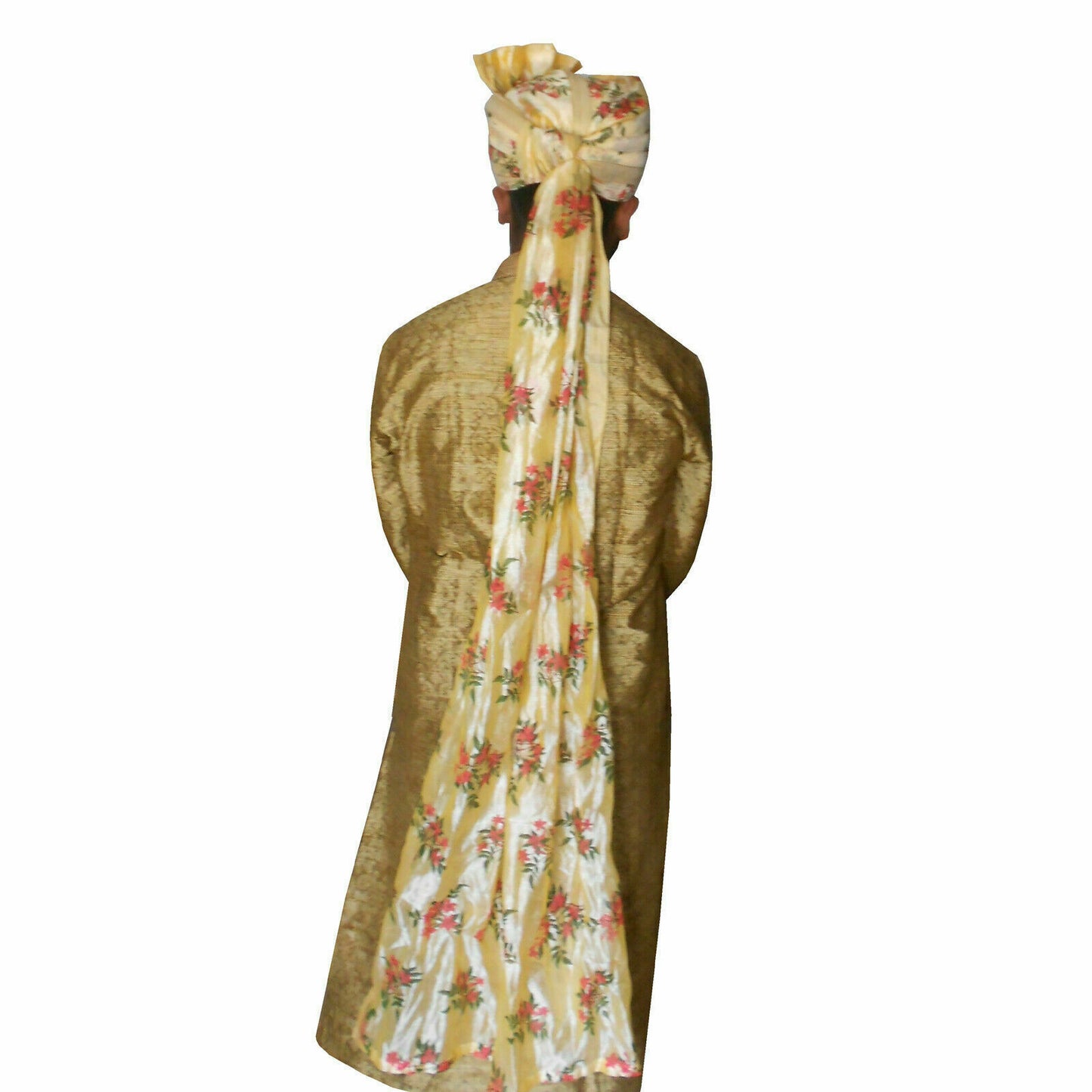 Men Hat Designer Turban Floral Print Wedding Safa Indian Groom Pagri Handmade Pag