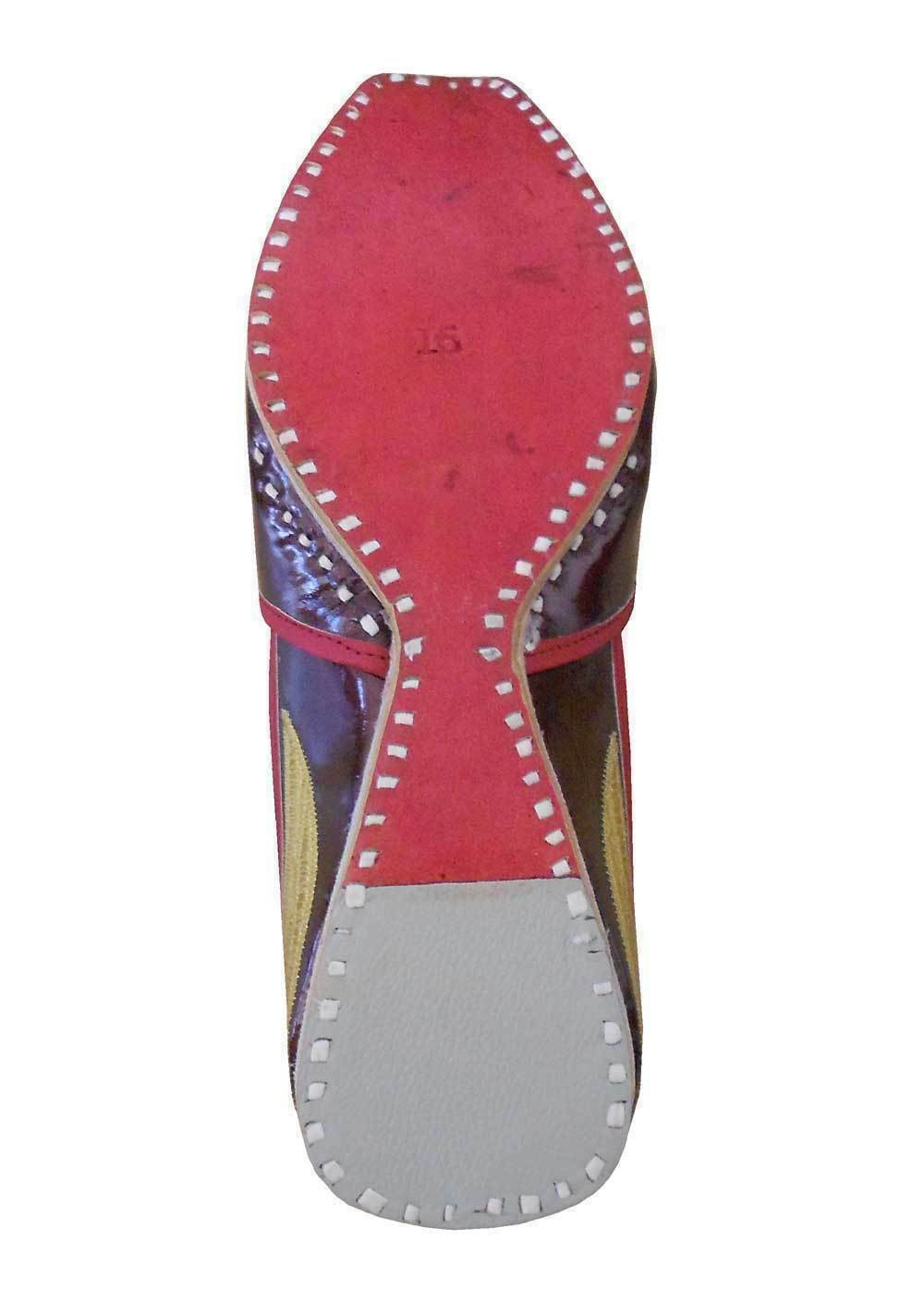 Men Shoes Traditional Handmade Leather Mojaries Espadrilles Brown Jutties Flip-Flops Flat US 9