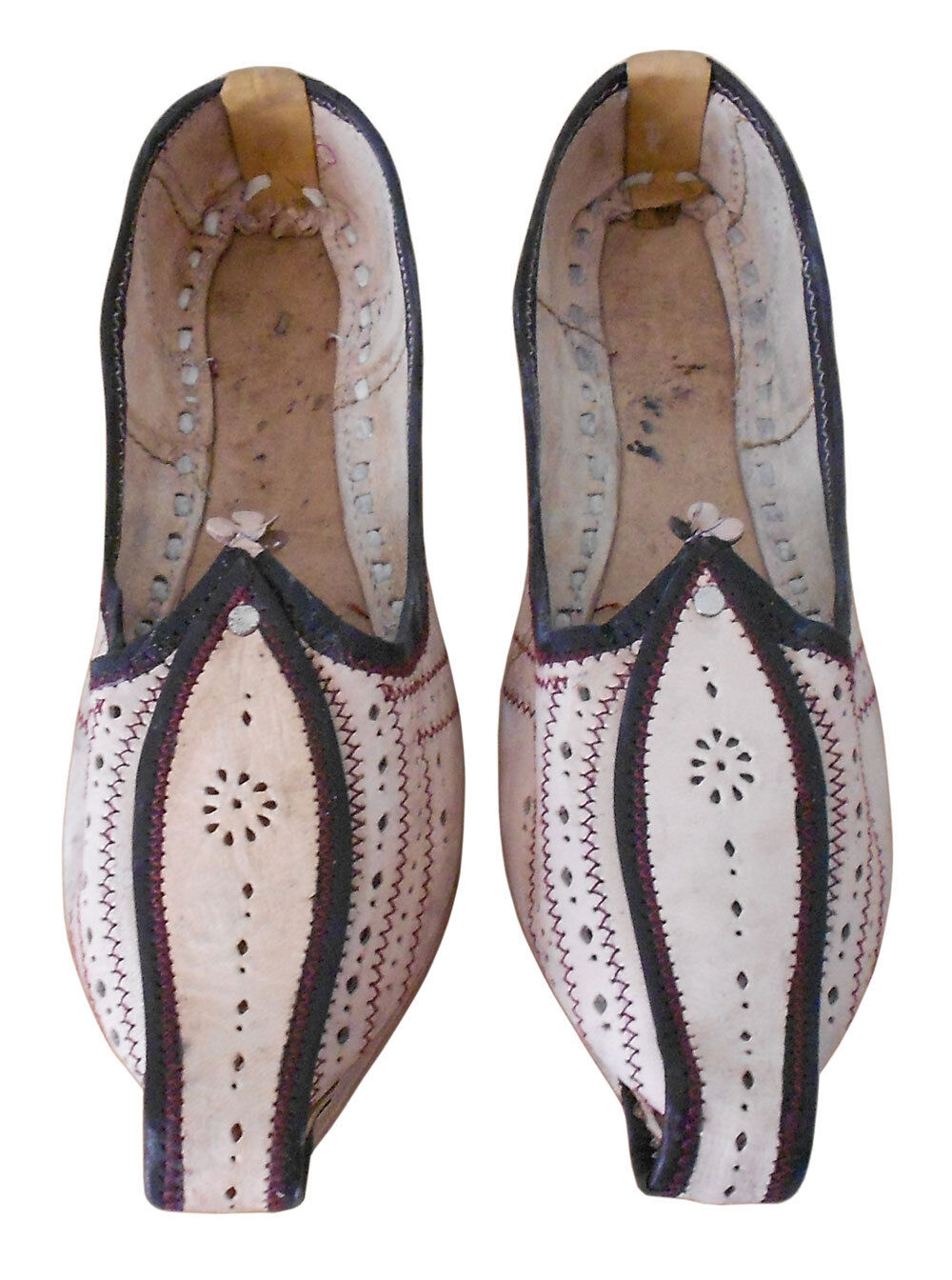 Men Shoes Ethnic Handmade Indian Groom Leather Mojaries Casual Khussa Flip-Flops Flat US 8