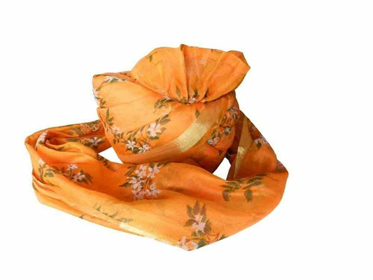 Men Hat Indian Turban Flower Print Wedding Pagri Sherwani Groom Pag Safa