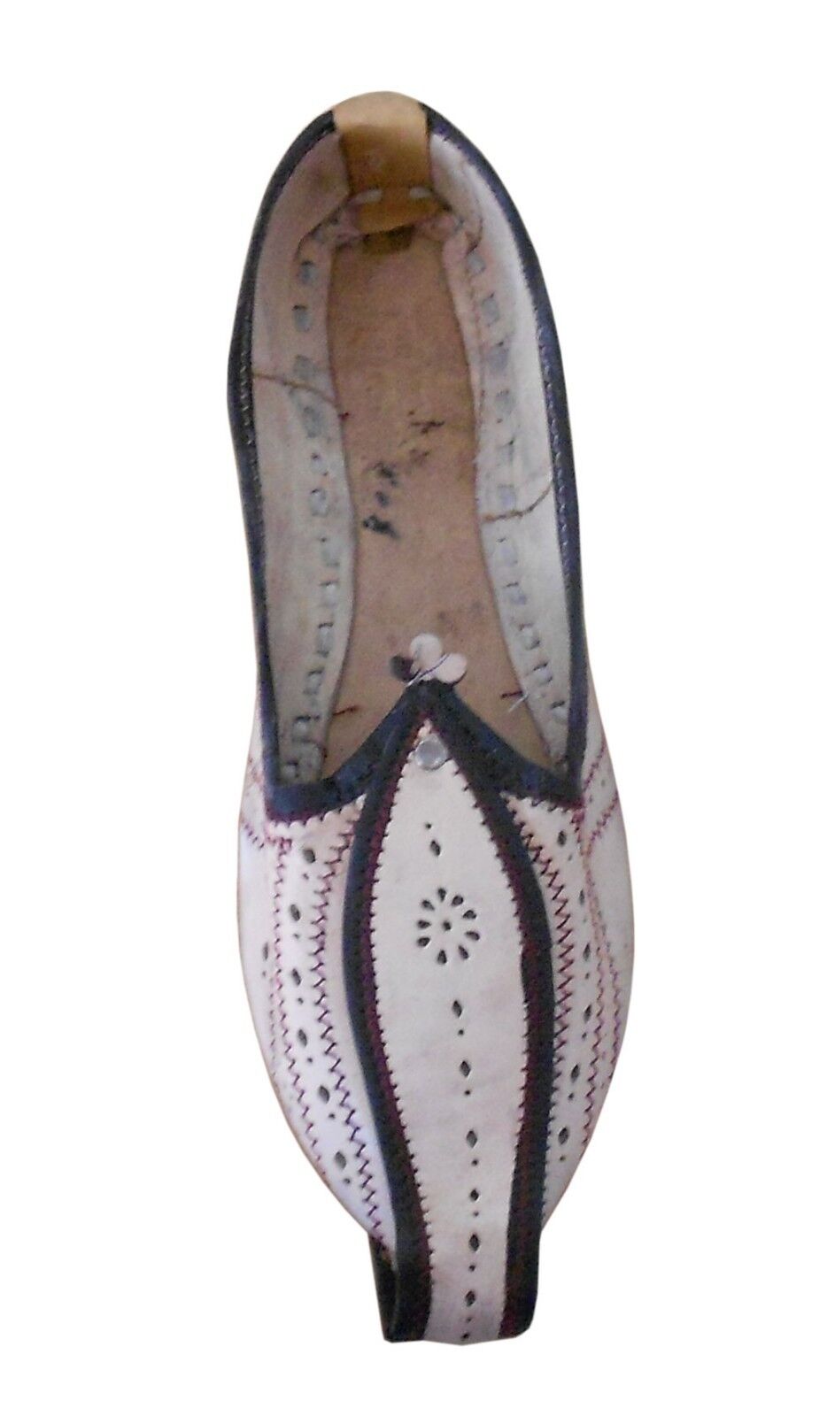 Men Shoes Ethnic Handmade Indian Groom Leather Mojaries Casual Khussa Flip-Flops Flat US 8
