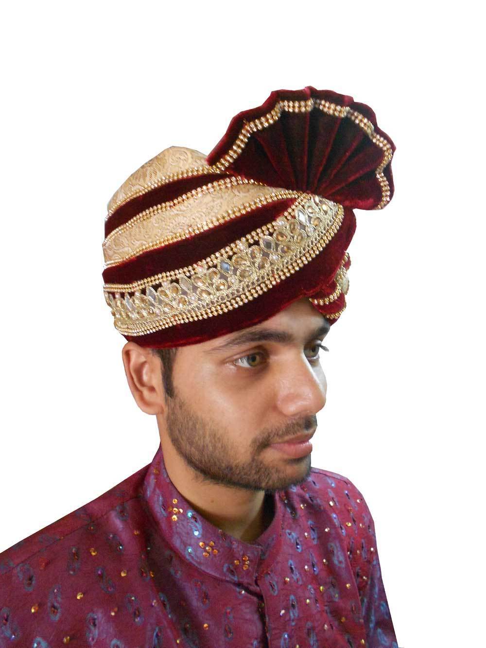 Men Hat Medium Turban Pagri Traditional Groom Safa Sherwani Pag Top 22"