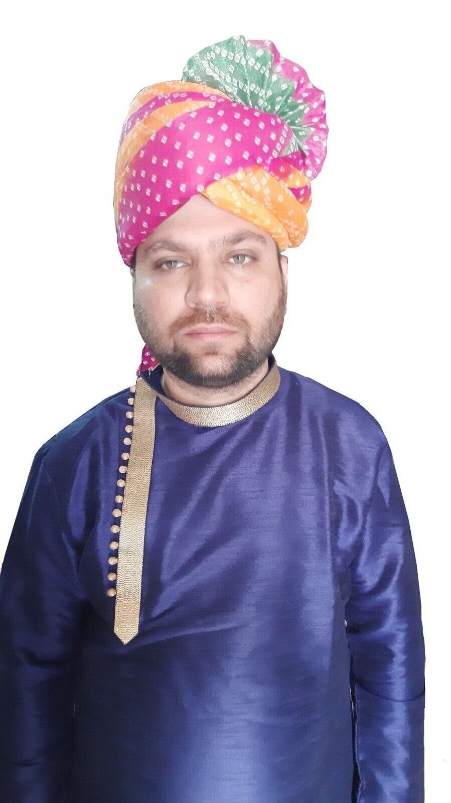 Men Hat Pagri Handmade Safa Pag Top Indian Cotton Blend Traditional Groom Turban