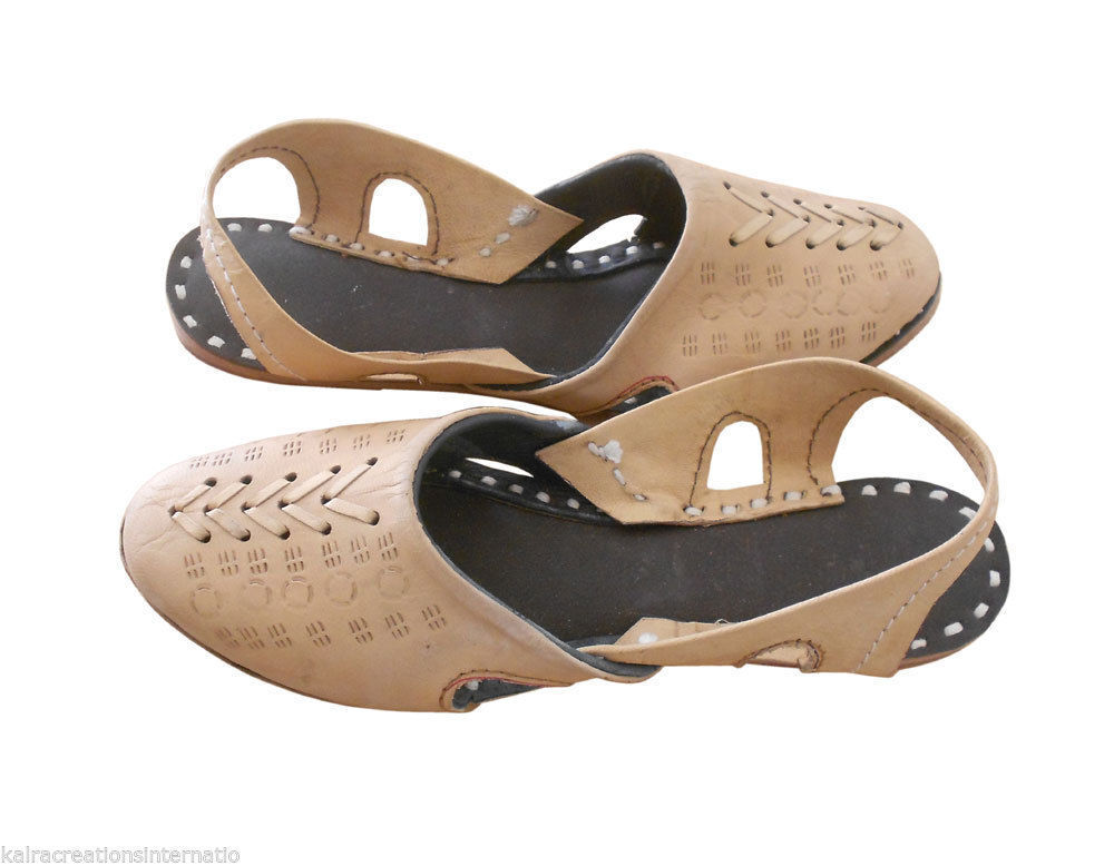 Women Shoes Indian Handmade Sandals Leather Casual Mojaries Flip-Flops Flat US 6