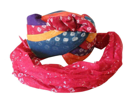By Kalra Creations Men Hat Indian Handmade Cotton Blend Traditional Turban Pagri Rajasthani Safa Pag Top 21.5"