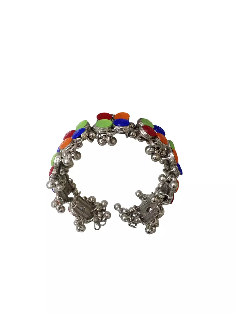 Women Indian Brass Side Openable Bracelet Oxidised Rajasthani Bangles