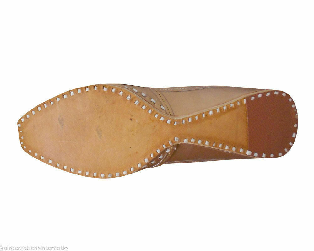 Men Shoes Indian Handmade Khussa Ethnic Leather Mojaries Loafers Traditional Jutties Flip-Flops US 6
